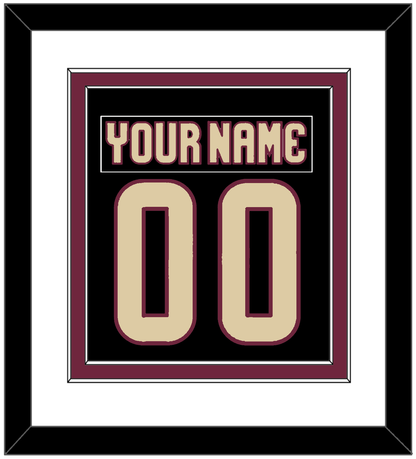 Arizona Nameplate & Number (Back) Combined - Home Black - Signature Tier 2