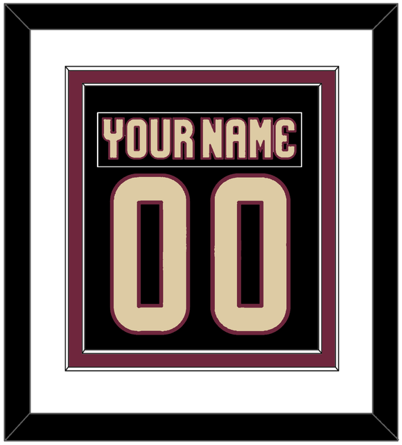 Arizona Nameplate & Number (Back) Combined - Home Black - Double Mat 2