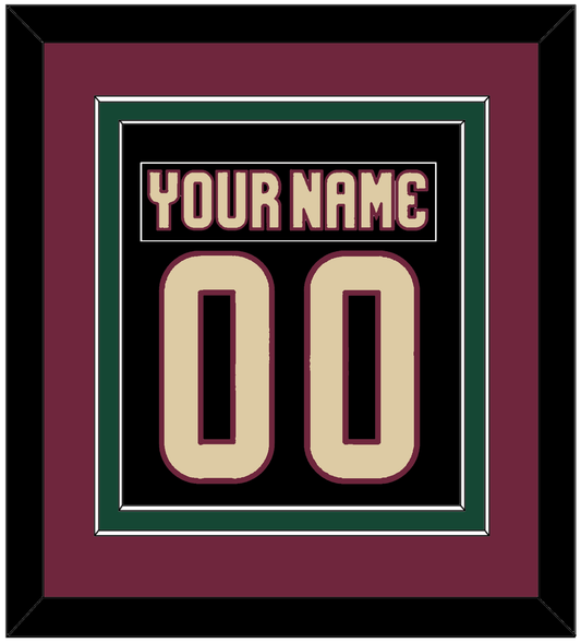 Arizona Nameplate & Number (Back) Combined - Home Black - Signature Tier 3