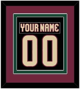 Arizona Nameplate & Number (Back) Combined - Home Black - Double Mat 3