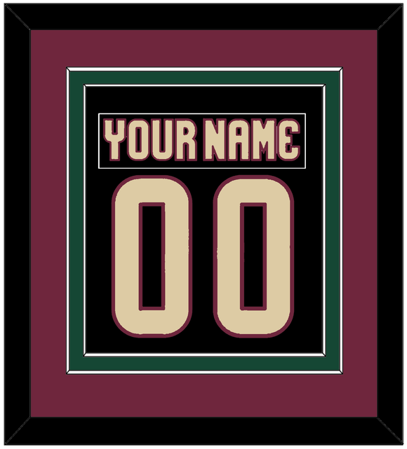 Arizona Nameplate & Number (Back) Combined - Home Black - Double Mat 3