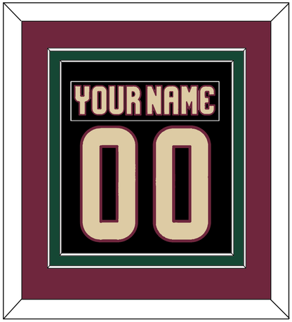Arizona Nameplate & Number (Back) Combined - Home Black - Signature Tier 3