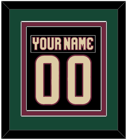 Arizona Nameplate & Number (Back) Combined - Home Black - Signature Tier 4