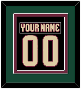 Arizona Nameplate & Number (Back) Combined - Home Black - Double Mat 4