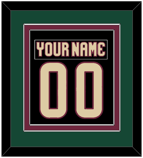 Arizona Nameplate & Number (Back) Combined - Home Black - Double Mat 4