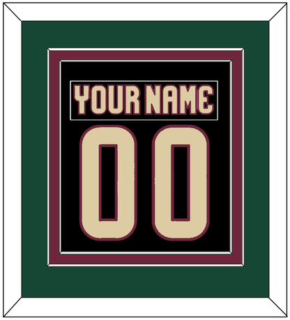 Arizona Nameplate & Number (Back) Combined - Home Black - Signature Tier 4