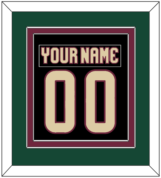 Arizona Nameplate & Number (Back) Combined - Home Black - Signature Tier 4