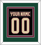 Arizona Nameplate & Number (Back) Combined - Home Black - Double Mat 4