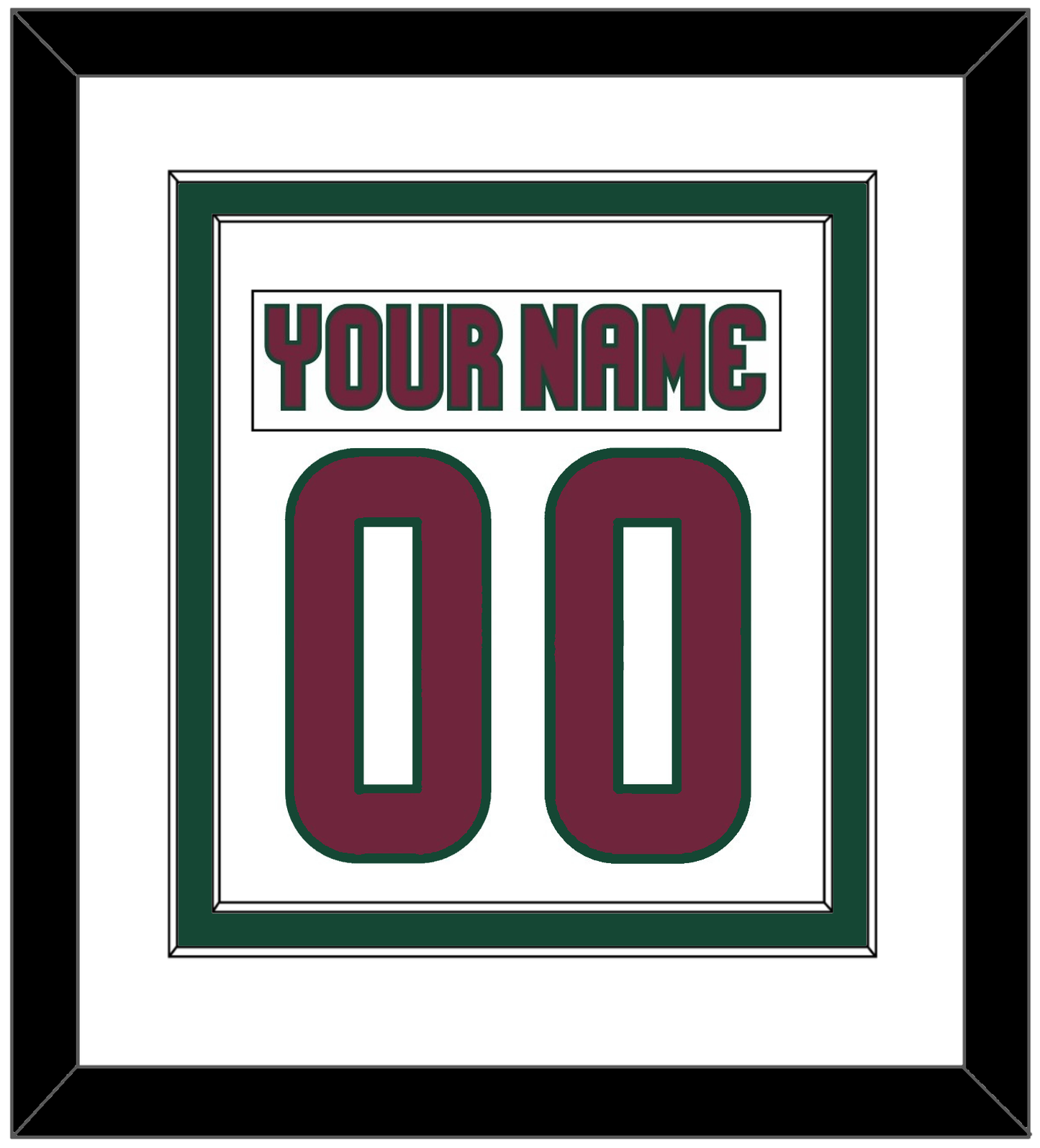 Arizona Nameplate & Number (Back) Combined - Road White - Signature Tier 1