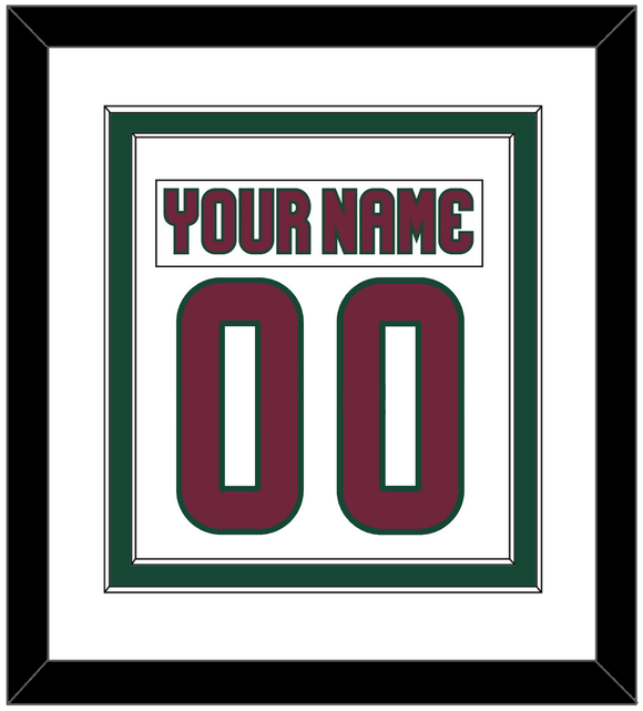 Arizona Nameplate & Number (Back) Combined - Road White - Double Mat 1