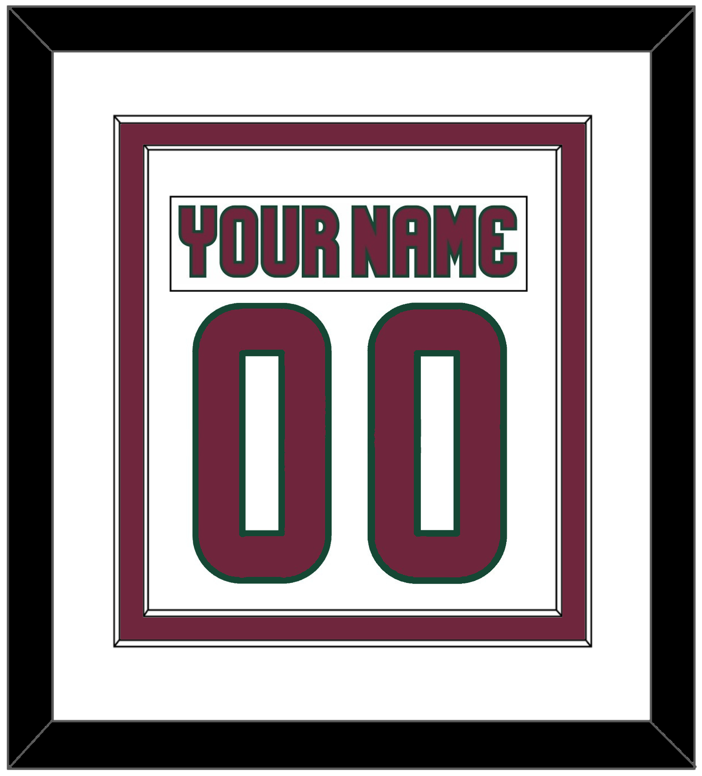 Arizona Nameplate & Number (Back) Combined - Road White - Signature Tier 2