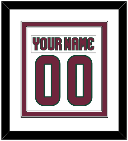 Arizona Nameplate & Number (Back) Combined - Road White - Signature Tier 2