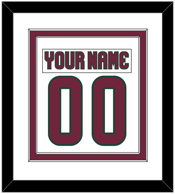 Arizona Nameplate & Number (Back) Combined - Road White - Double Mat 2