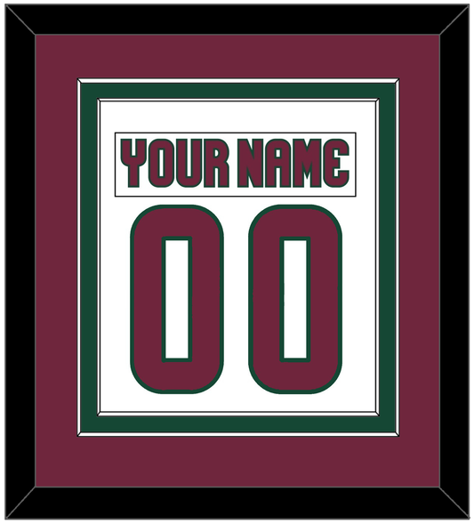 Arizona Nameplate & Number (Back) Combined - Road White - Signature Tier 3