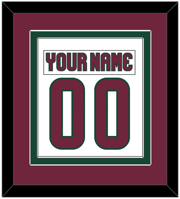 Arizona Nameplate & Number (Back) Combined - Road White - Double Mat 3
