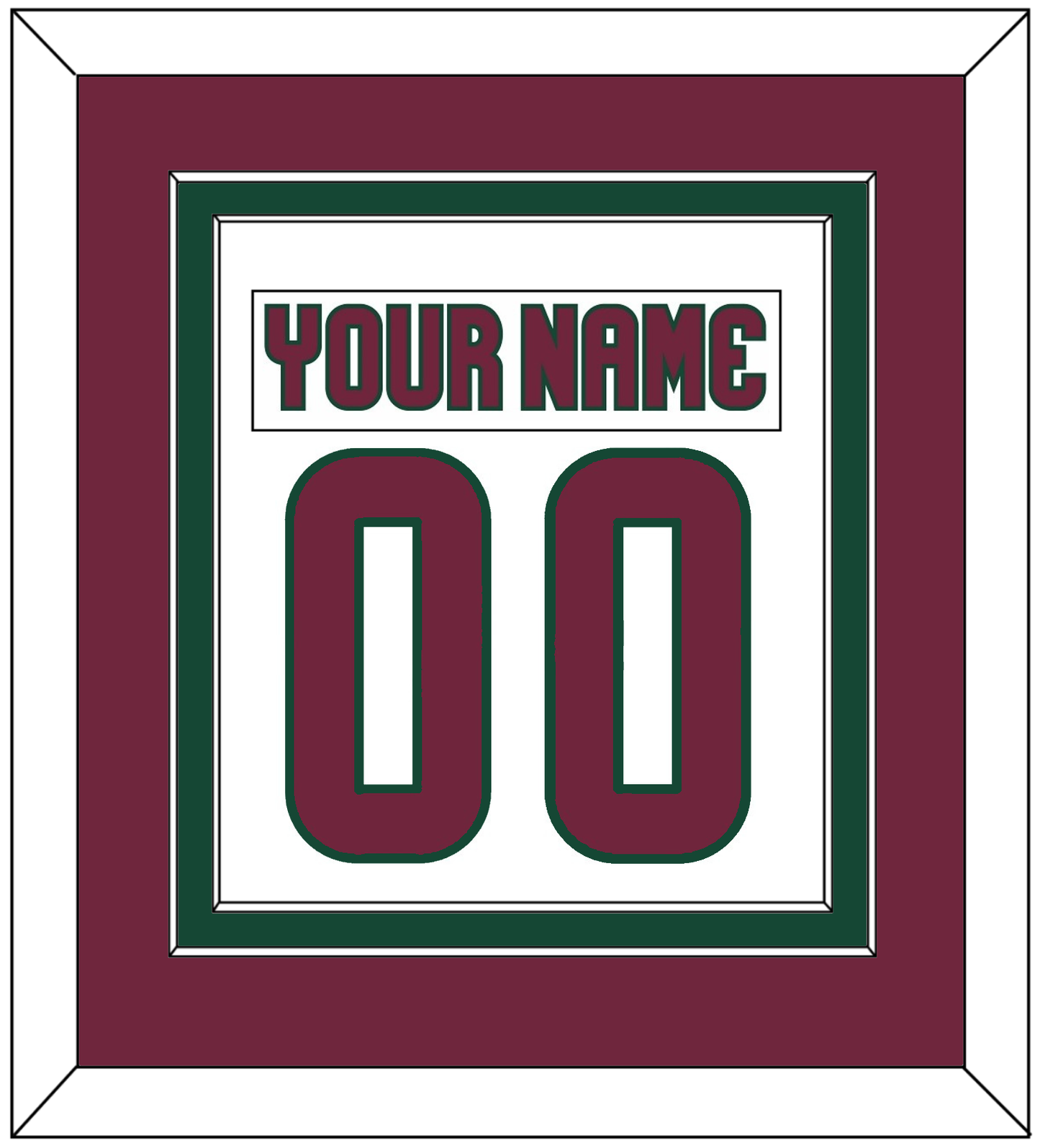 Arizona Nameplate & Number (Back) Combined - Road White - Signature Tier 3