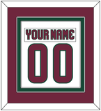 Arizona Nameplate & Number (Back) Combined - Road White - Double Mat 3