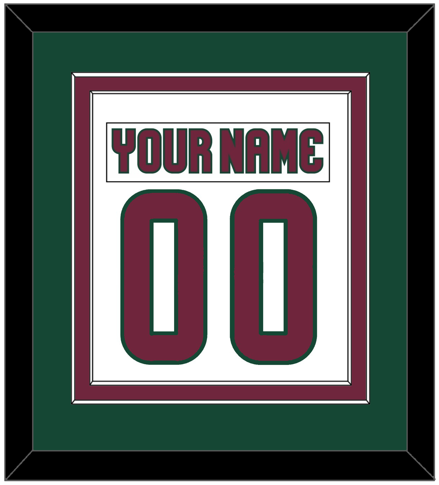 Arizona Nameplate & Number (Back) Combined - Road White - Signature Tier 4