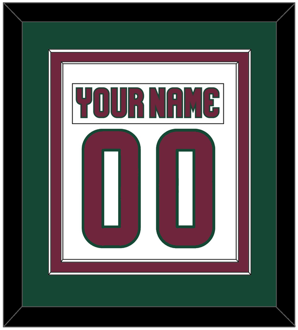 Arizona Nameplate & Number (Back) Combined - Road White - Double Mat 4