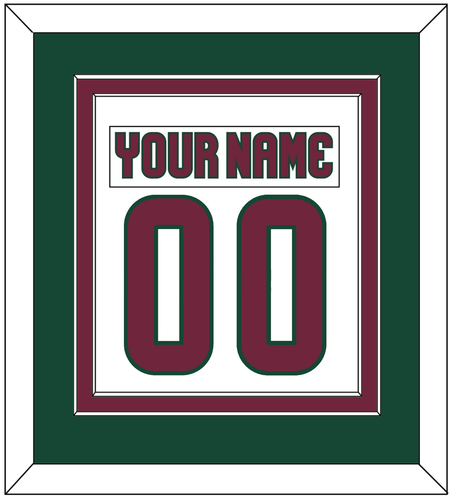 Arizona Nameplate & Number (Back) Combined - Road White - Signature Tier 4