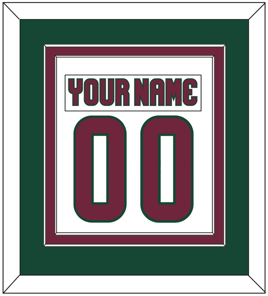 Arizona Nameplate & Number (Back) Combined - Road White - Signature Tier 4