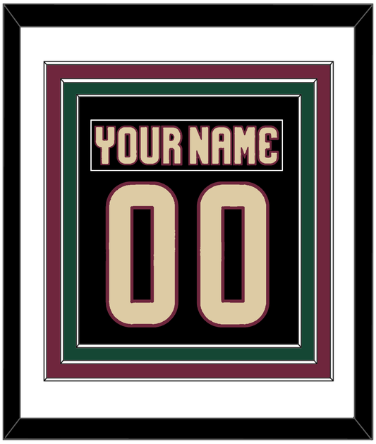 Arizona Nameplate & Number (Back) Combined - Home Black - Premier Tier 1
