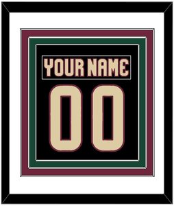 Arizona Nameplate & Number (Back) Combined - Home Black - Triple Mat 1