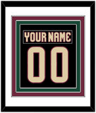 Arizona Nameplate & Number (Back) Combined - Home Black - Triple Mat 1