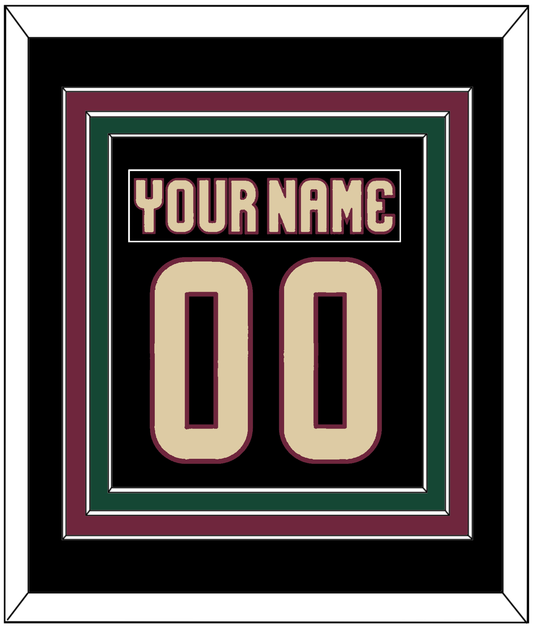 Arizona Nameplate & Number (Back) Combined - Home Black - Premier Tier 2