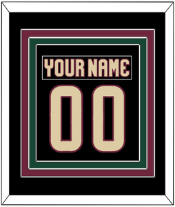 Arizona Nameplate & Number (Back) Combined - Home Black - Triple Mat 2