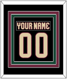 Arizona Nameplate & Number (Back) Combined - Home Black - Triple Mat 2