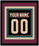 Arizona Nameplate & Number (Back) Combined - Home Black - Premier Tier 3