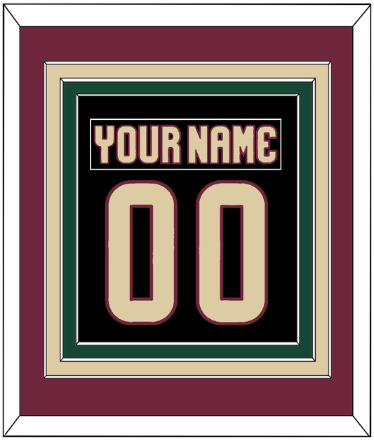 Arizona Nameplate & Number (Back) Combined - Home Black - Premier Tier 3