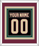 Arizona Nameplate & Number (Back) Combined - Home Black - Premier Tier 3