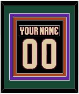 Arizona Nameplate & Number (Back) Combined - Home Black - Triple Mat 4