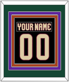 Arizona Nameplate & Number (Back) Combined - Home Black - Triple Mat 4