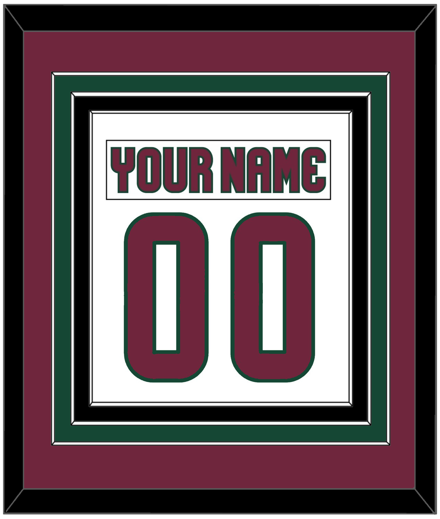 Arizona Nameplate & Number (Back) Combined - Road White - Premier Tier 2