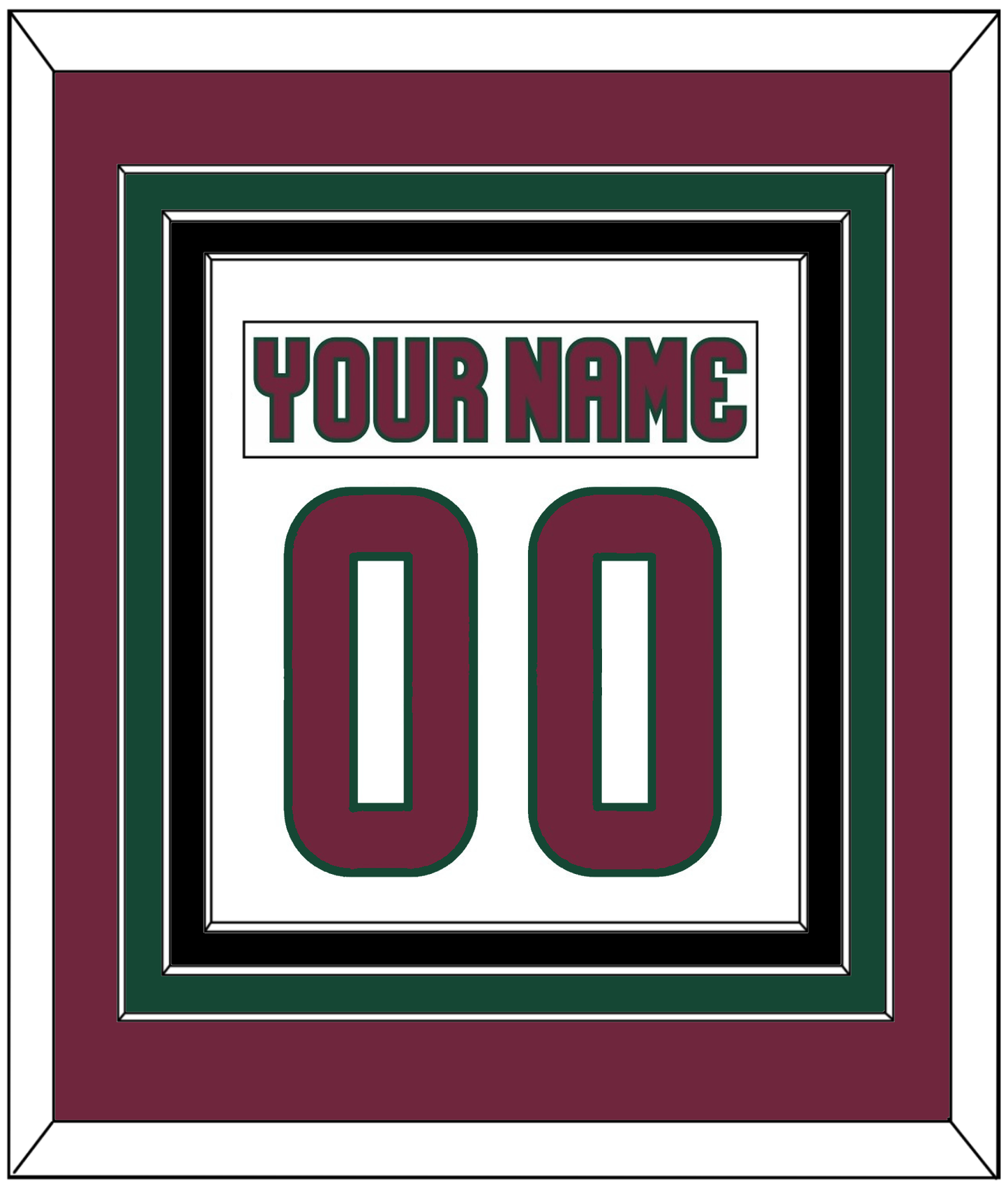 Arizona Nameplate & Number (Back) Combined - Road White - Premier Tier 2