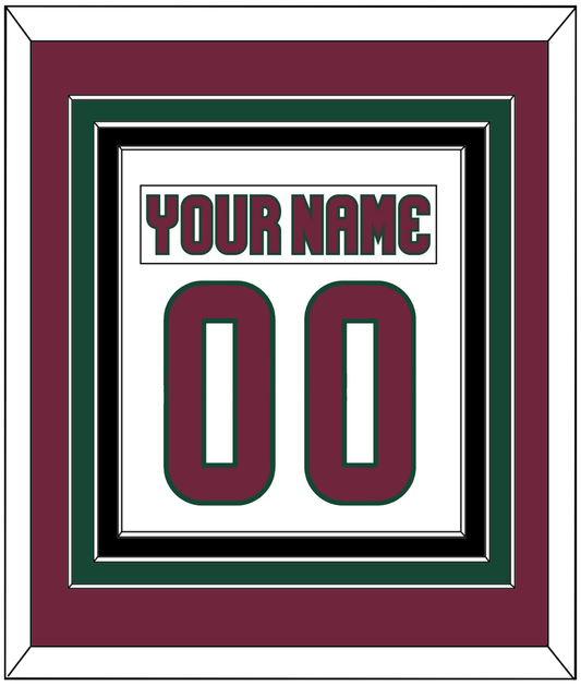Arizona Nameplate & Number (Back) Combined - Road White - Premier Tier 2
