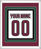 Arizona Nameplate & Number (Back) Combined - Road White - Triple Mat 2