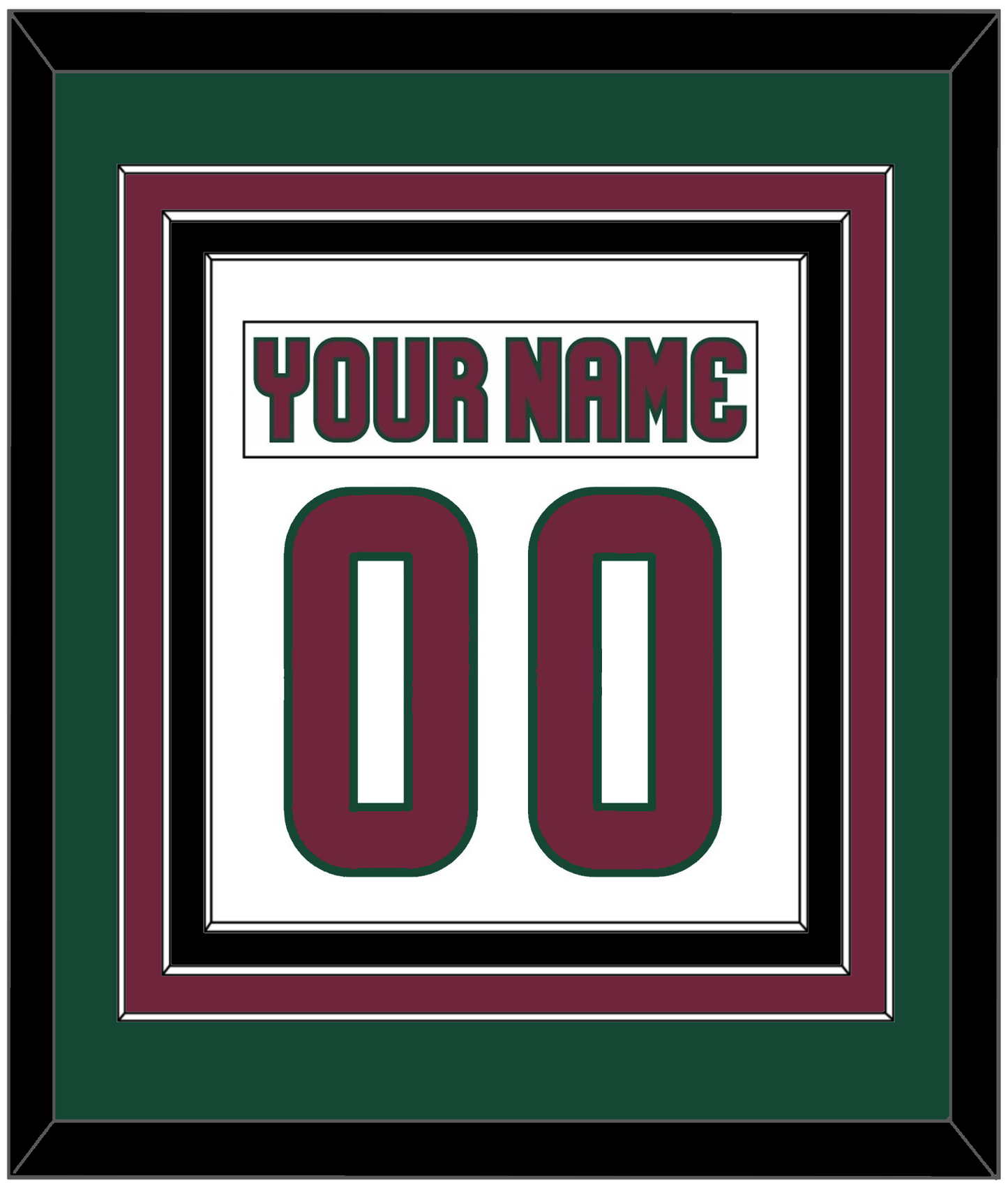 Arizona Nameplate & Number (Back) Combined - Road White - Premier Tier 3