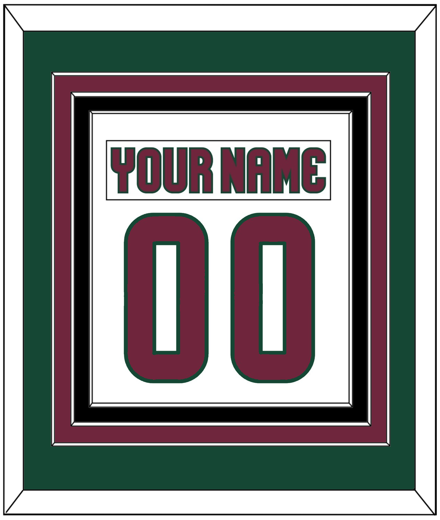 Arizona Nameplate & Number (Back) Combined - Road White - Premier Tier 3