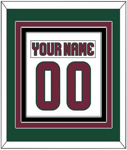 Arizona Nameplate & Number (Back) Combined - Road White - Premier Tier 3