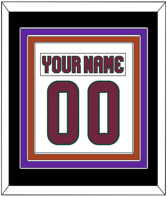 Arizona Nameplate & Number (Back) Combined - Road White - Premier Tier 4