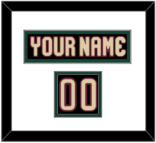 Arizona Nameplate & Number (Shoulder) - Home Black - Double Mat 1