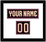 Arizona Nameplate & Number (Shoulder) - Home Black - Double Mat 2