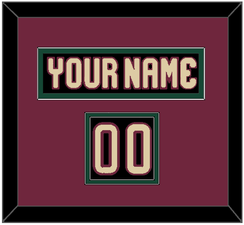 Arizona Nameplate & Number (Shoulder) - Home Black - Double Mat 3