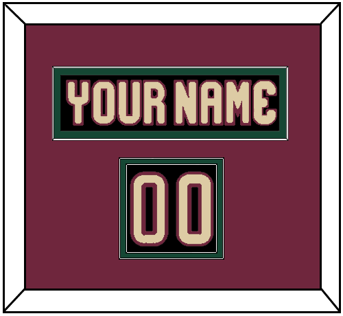 Arizona Nameplate & Number (Shoulder) - Home Black - Signature Tier 3