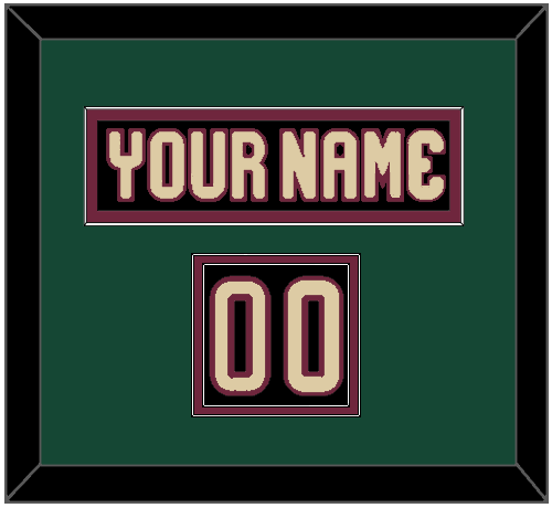 Arizona Nameplate & Number (Shoulder) - Home Black - Double Mat 4