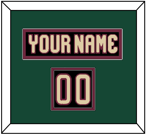Arizona Nameplate & Number (Shoulder) - Home Black - Signature Tier 4